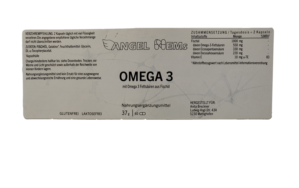 Omega 3 - 60 Stück Weichgelatine-Kapseln