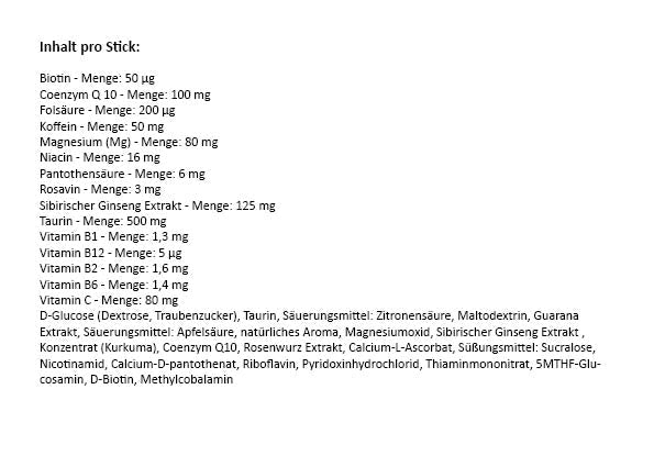 Energy Stick - 15 Sticks pro Packung